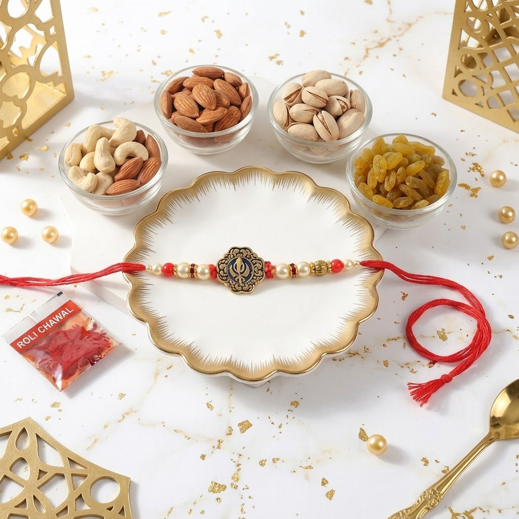 Noble Khanda Sahib Rakhi Dry Fruit Hamper