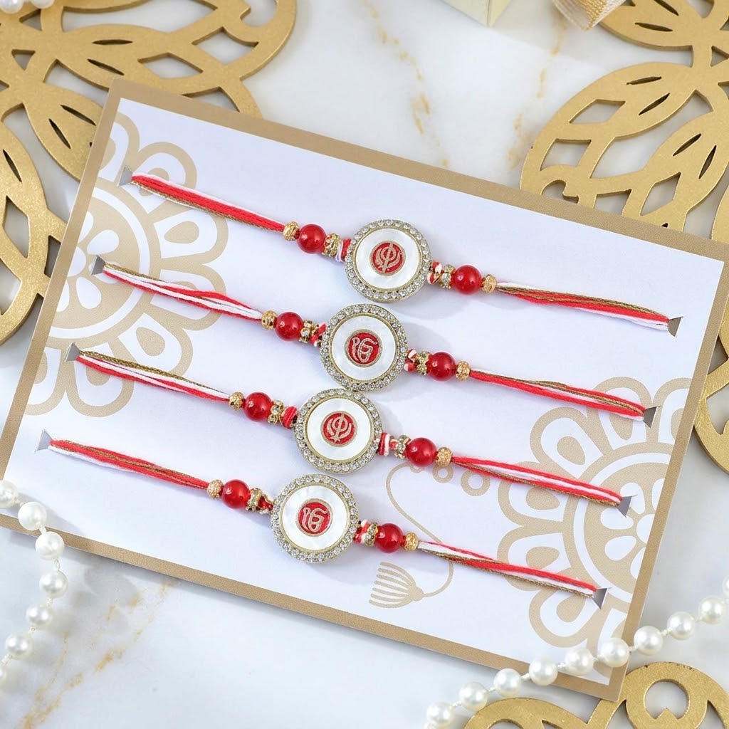 4 Piece Sacred Punjabi Rakhi Collection