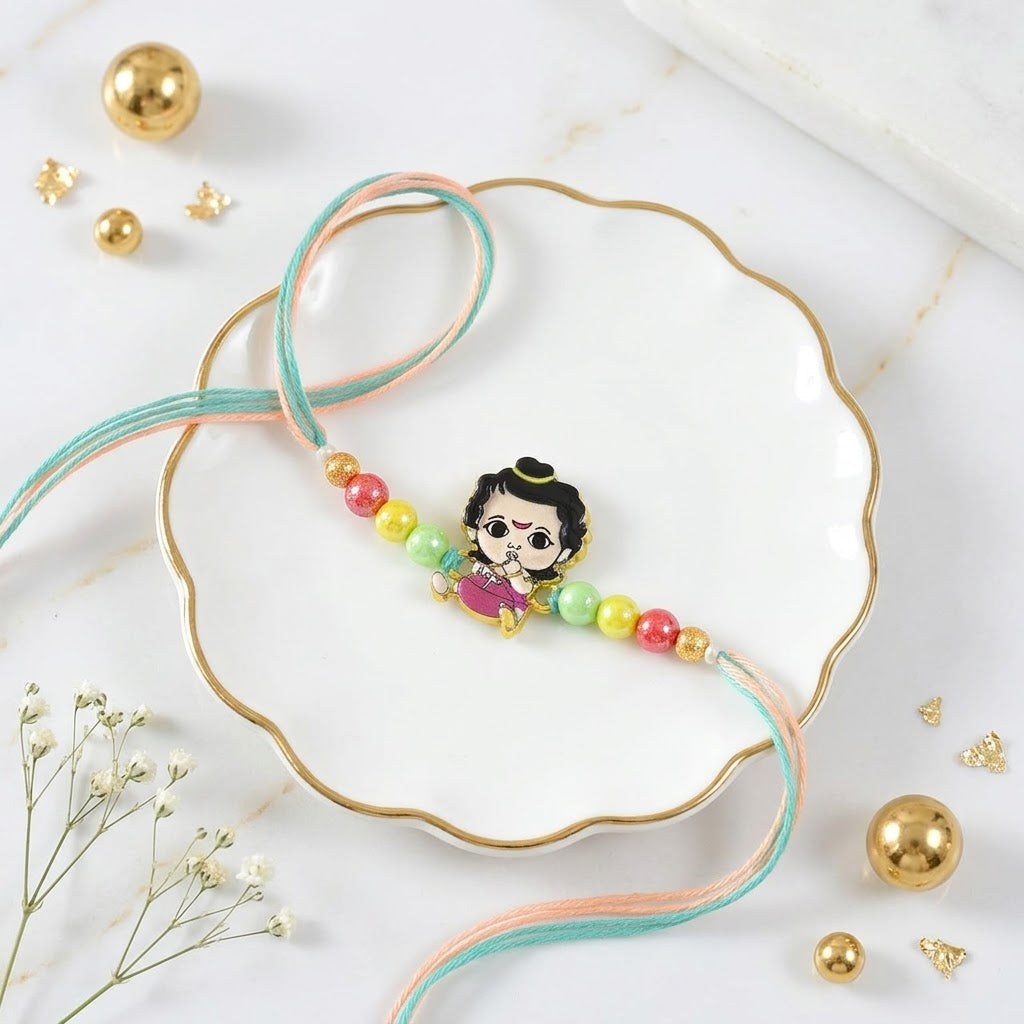 Charming Family Bhai Bhatija Rakhi Set With Snicker Chocolates