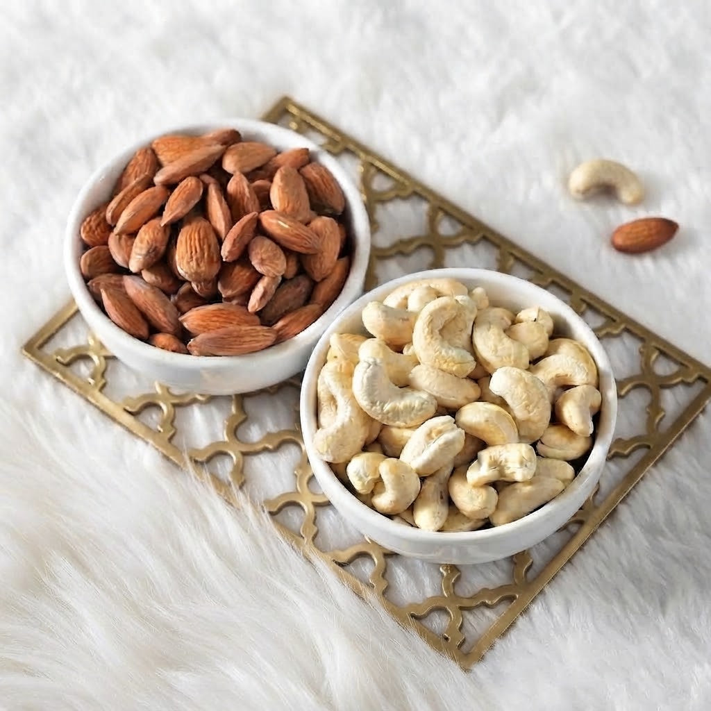 Blessed Golden Mantra Rakhi with Assorted Nuts