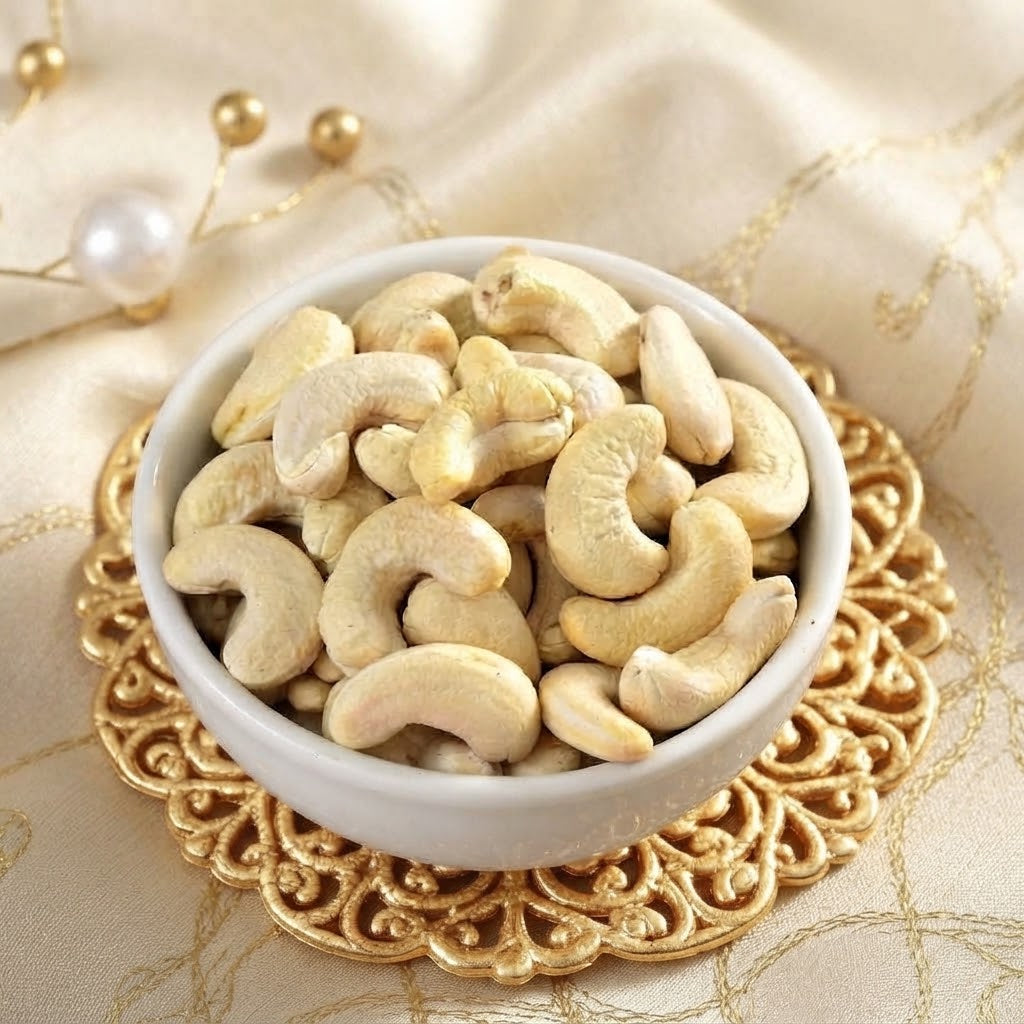 Emerald Bloom Rakhi With Soan Papdi & Cashew Nuts
