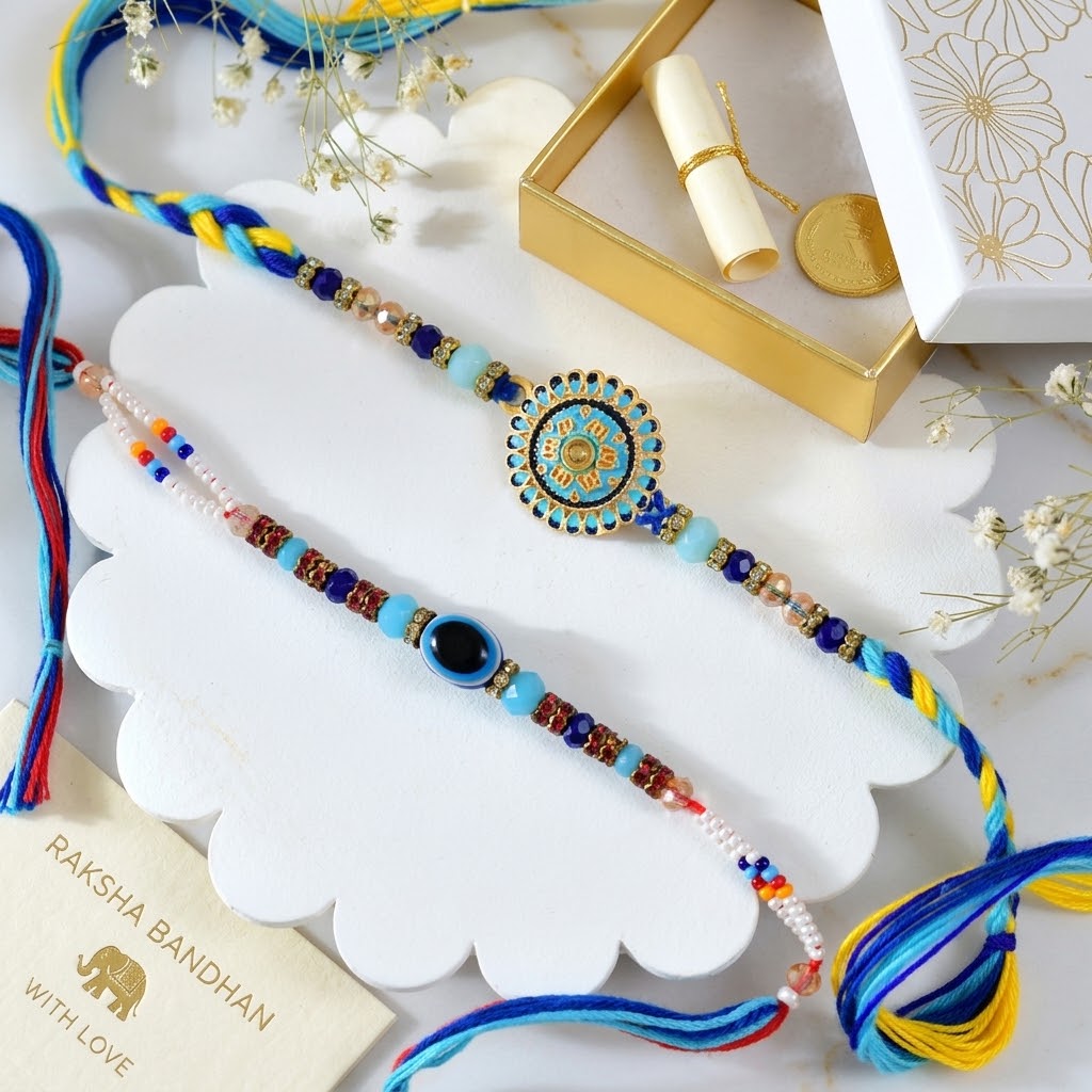 Royal Raja Rani Rakhi Cocolate & Cashew Set