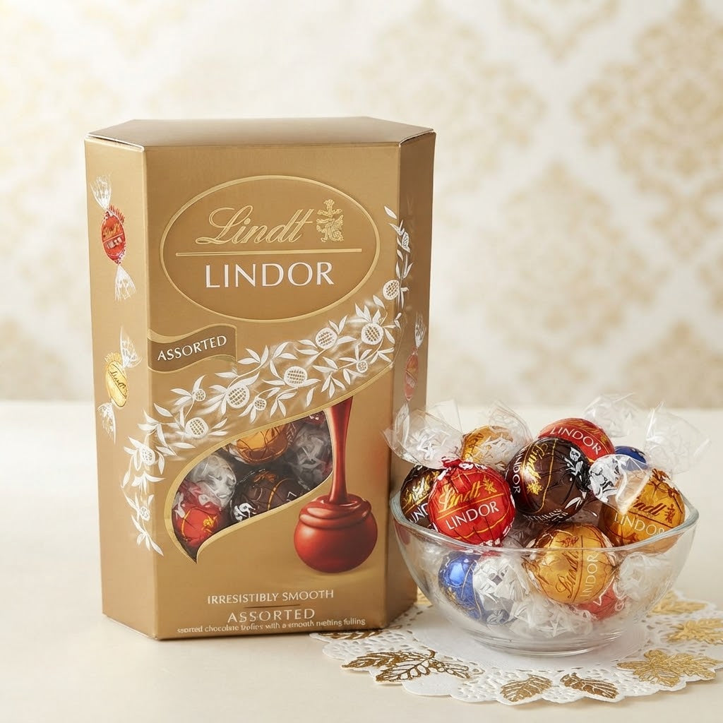 Turquoise Royale Rakhi Set With Lindt Chocolate & Ferrero Rocher