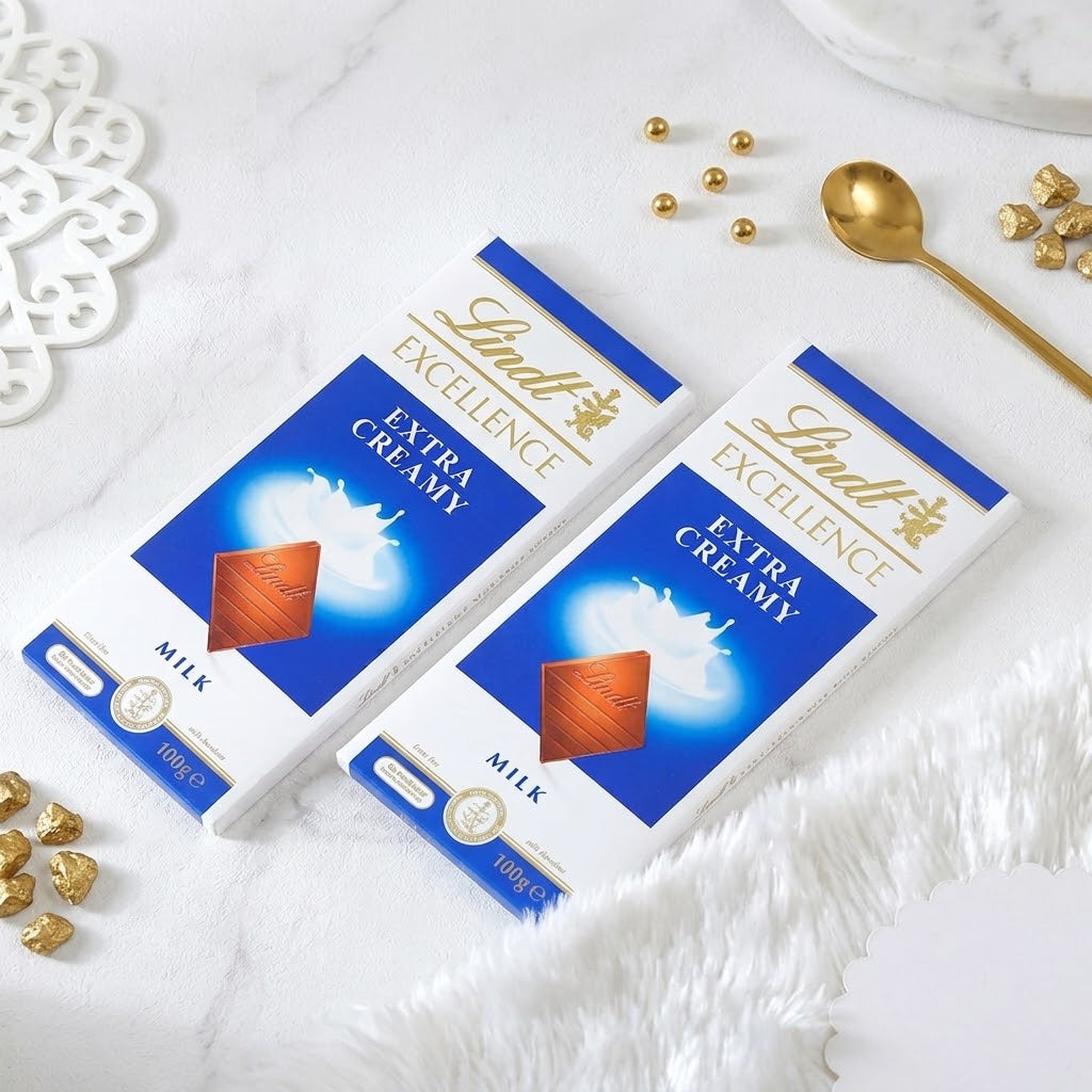 Blushing Rose Gold Flower Rakhi with Lindt Chocolates