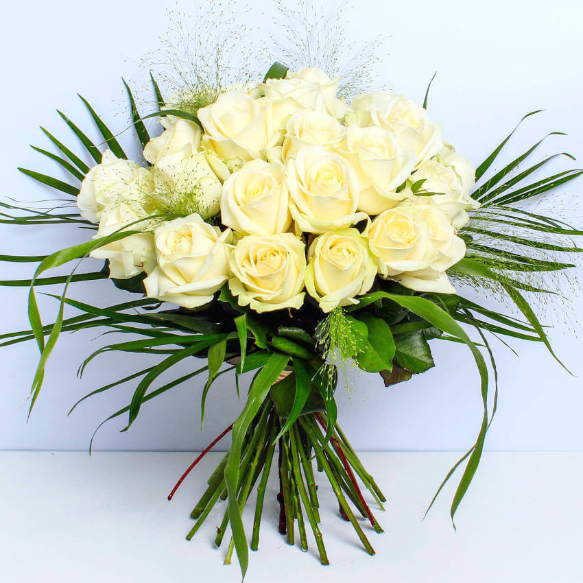 LUXURY TWO DOZEN WHITE ROSES