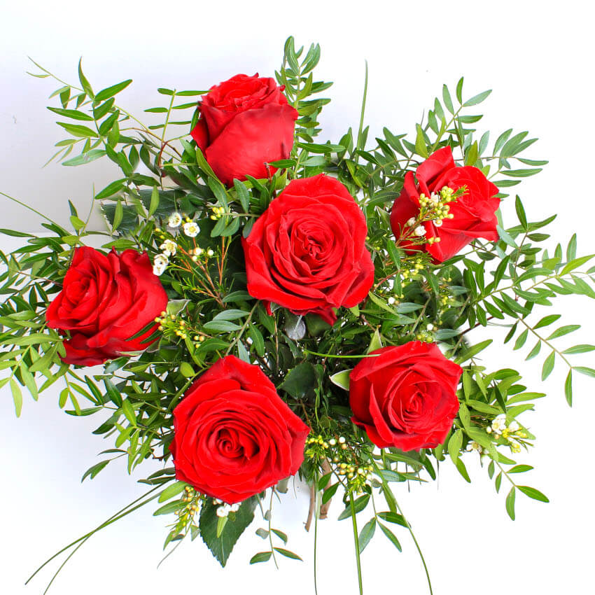 LUXURY 6 RED ROSES