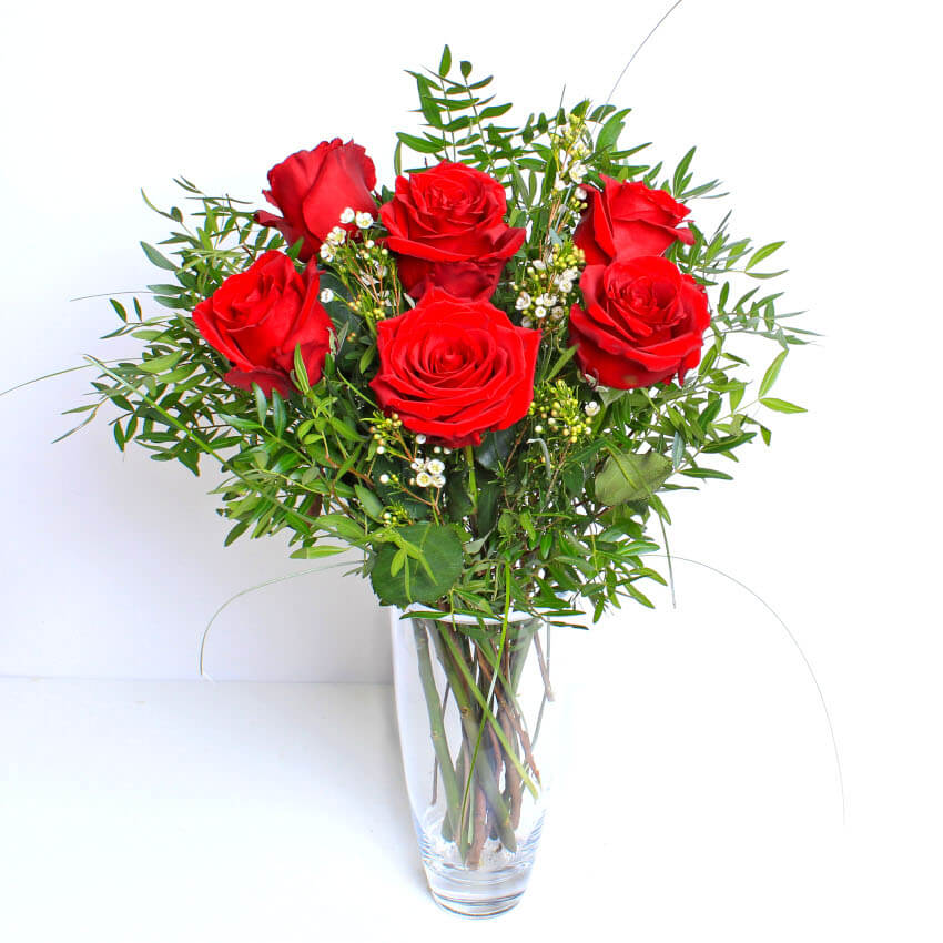 LUXURY 6 RED ROSES